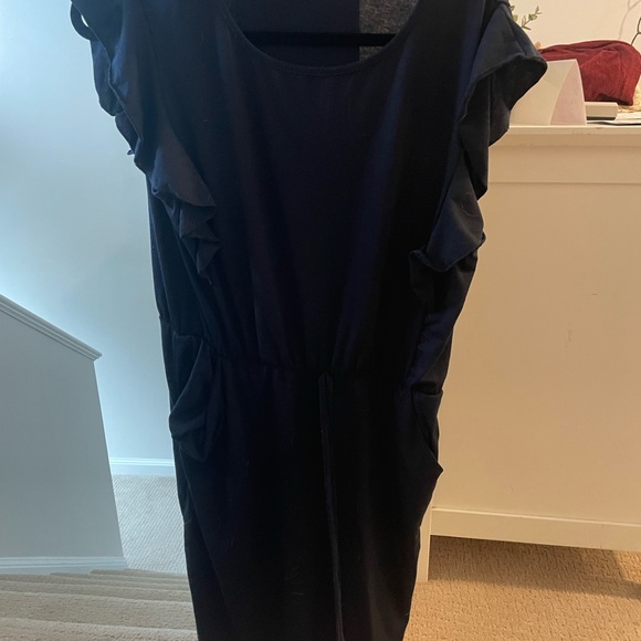 Butterfly Sleeve Knot Front Slant Pocket Bodycon Dress - Picture 3 of 3